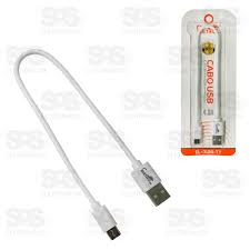 Cabo Tipo-C 0,30m Branco uso Motoboy para carregar o celular na moto