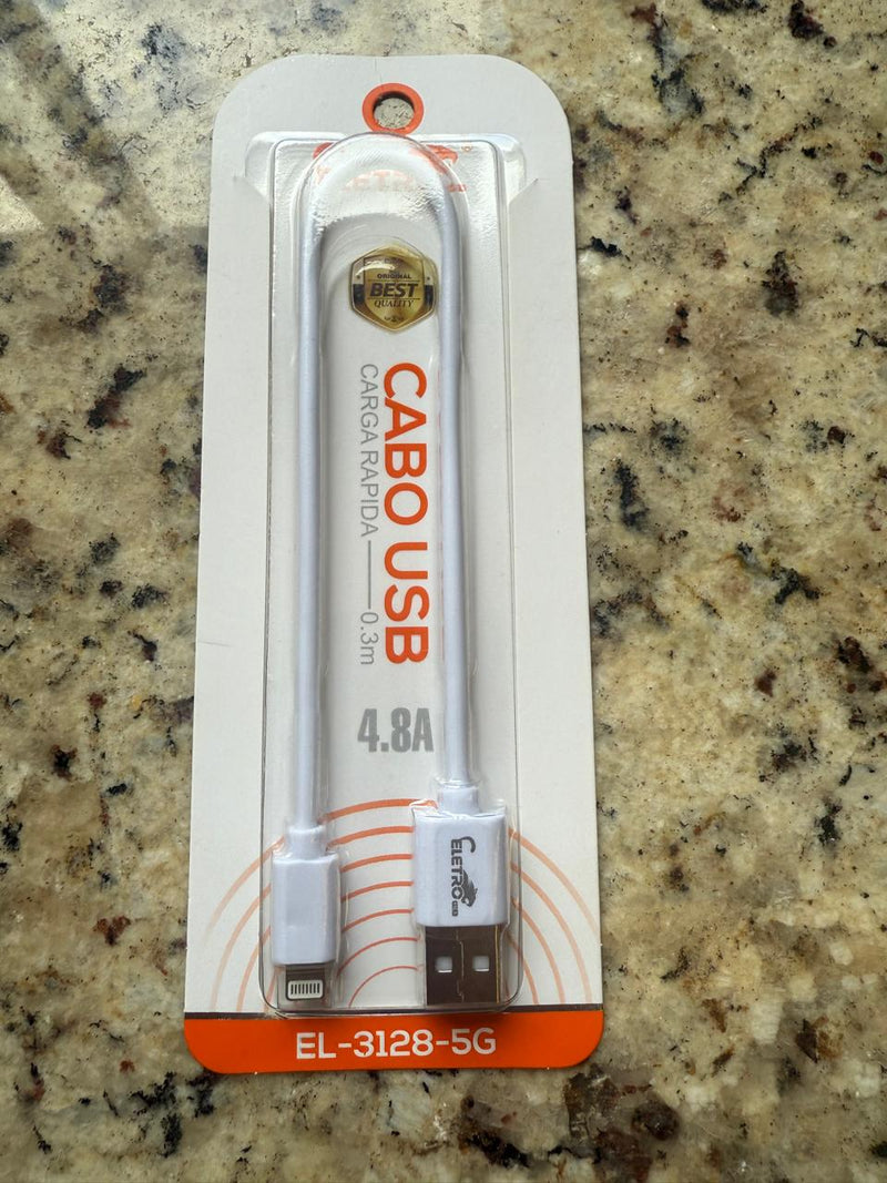 CABO USB Compatível com IPHONE 0.30 ideal para Motobou