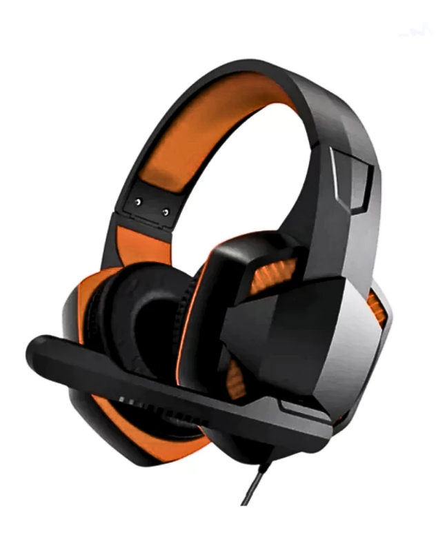 Fone Headset Gamer C/fio Microfone Ajustável Conexão P2 Usb Cor Laranja