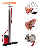 Bomba De Ar Manual Para Encher Pneus Com Manômetro 2 Bicos C