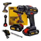 Parafusadeira Com Impacto Furadeira A Bateria 12v Torque Bivolt Mandril De 1/2 E 3/8 Snel Ferramentas