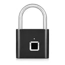 Cadeado Impressão Digital Biométrico Zinco Usb Papilloo Cor Preto
