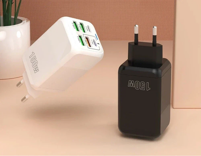 Carregador 150W 4USB + Carregador Rápido 2PD