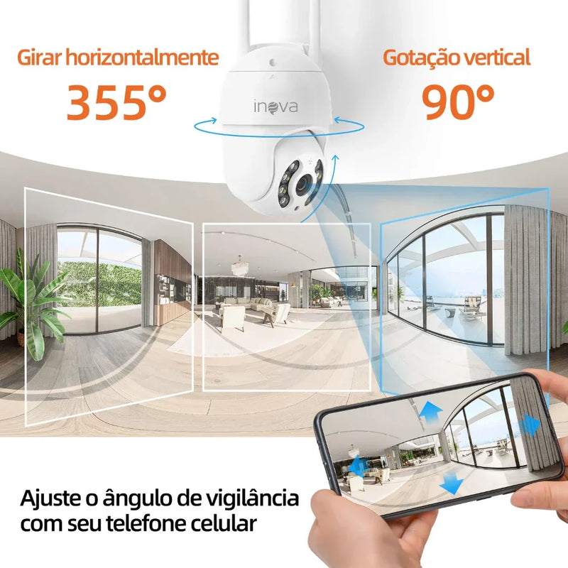 Câmera de Segurança Sem Fio 1080p com Áudio Bidirecional