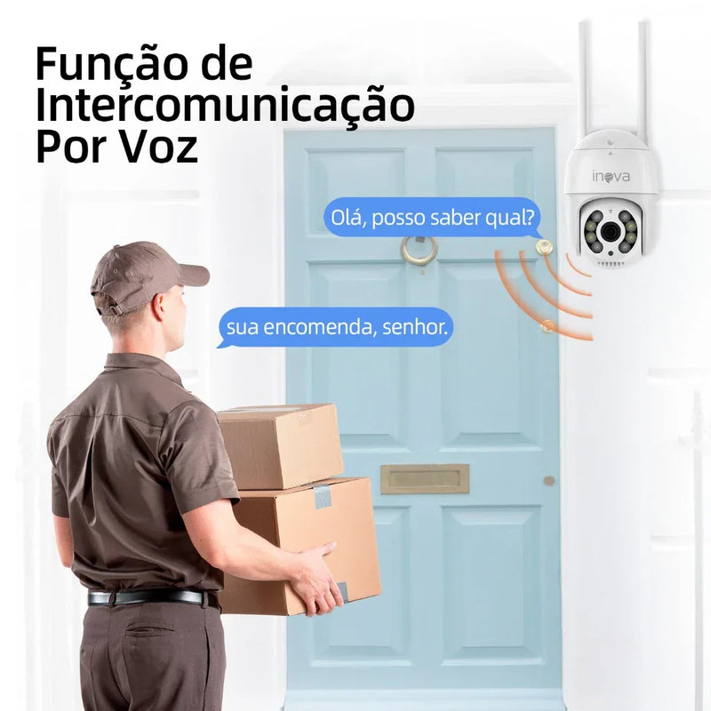 Câmera de Segurança Sem Fio 1080p com Áudio Bidirecional