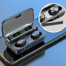 Fone de Ouvido F9-5 TWS Bluetooth 5.0 Display LCD Sem Fio – Cor Preto