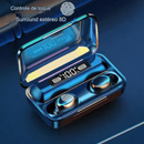 Fone de Ouvido F9-5 TWS Bluetooth 5.0 Display LCD Sem Fio – Cor Preto