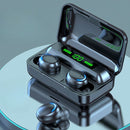 Fone de Ouvido F9-5 TWS Bluetooth 5.0 Display LCD Sem Fio – Cor Preto