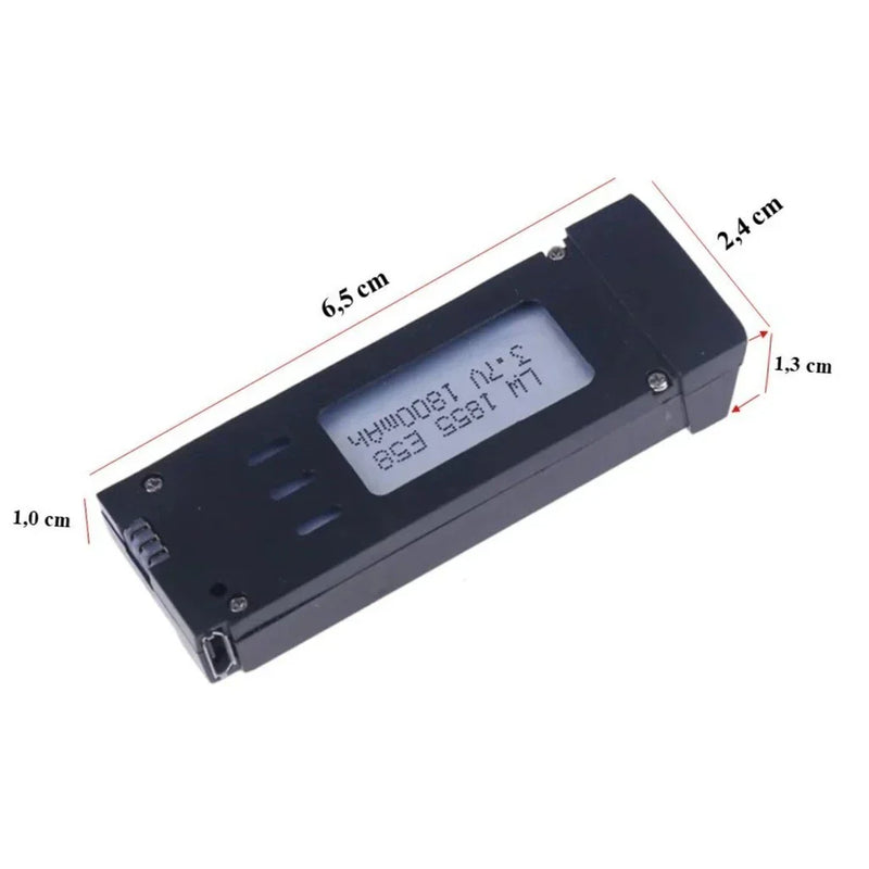Bateria 3.7V 1800mAh para Drones Eachine E58, JY019 e S168